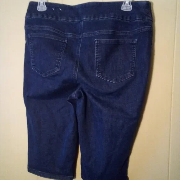 Chico's Perfect Stretch Soft Jegging Pedal Pusher Women 2.5 14 L Capri Blue - Picture 11 of 13